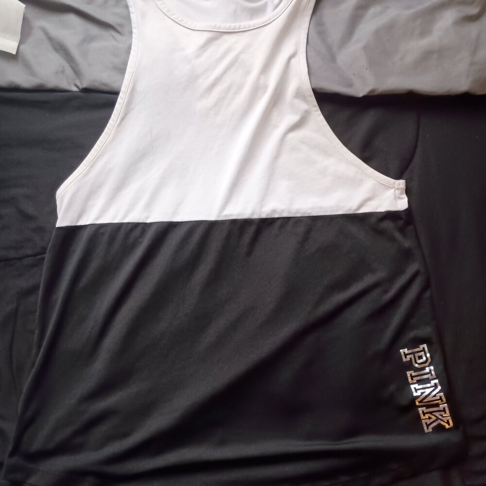 Black & White PINK Workout Tank-Top